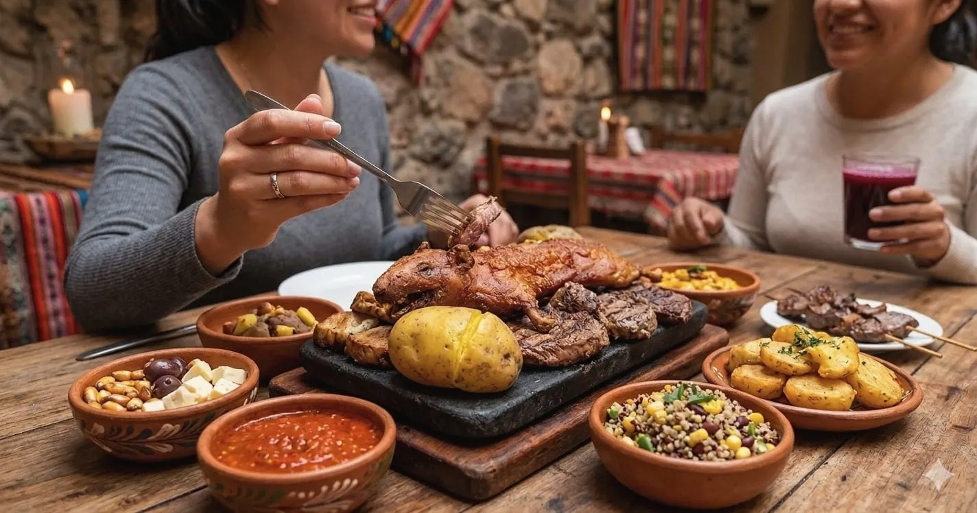 Mesa de picantería arequipeña
