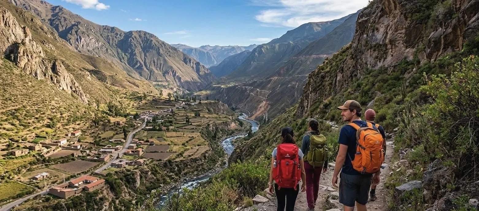 Caminantes en el Cañón del Colca